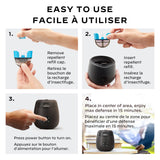 Thermacell E-ZoneGuard Patio Rechargeable Mosquito Repeller with 12-Hr Refill and 5.5-Hr Battery, Charcoal