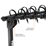 Thule Trailway 4-Bike Hitch Mount Bike Rack, Fits 1-1/4, 2-in Receiver, Black