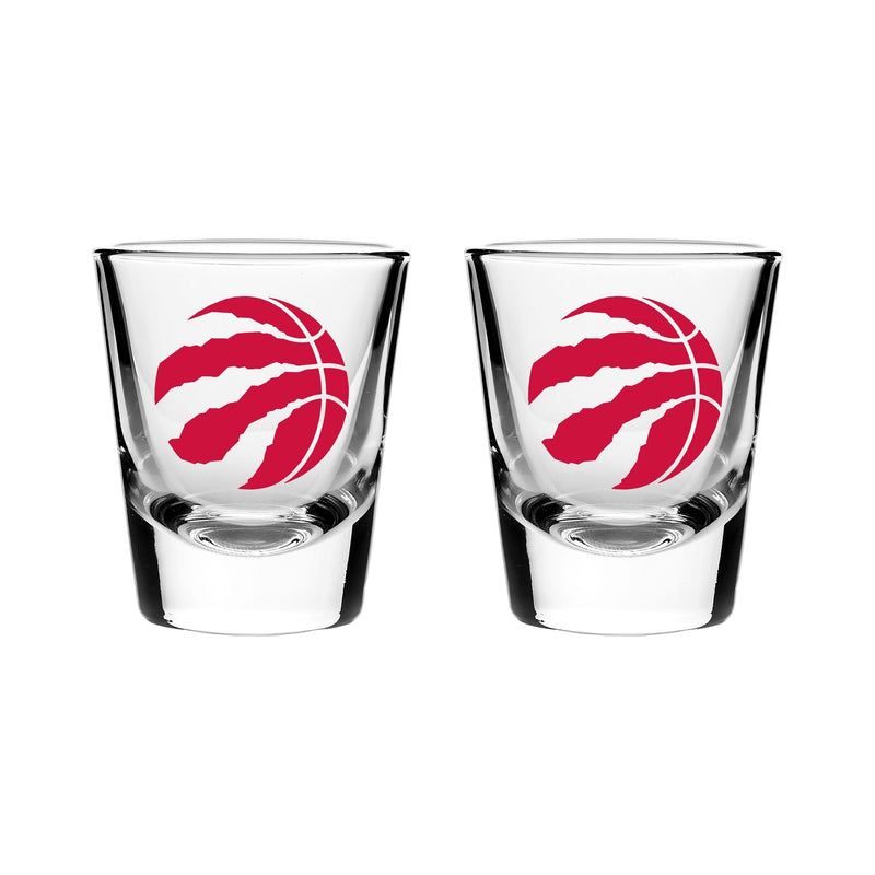 Toronto Raptors Heavy Base Shot Glass Set For NBA Basketball Fans/Collectors, 2-oz, 2-pk W5