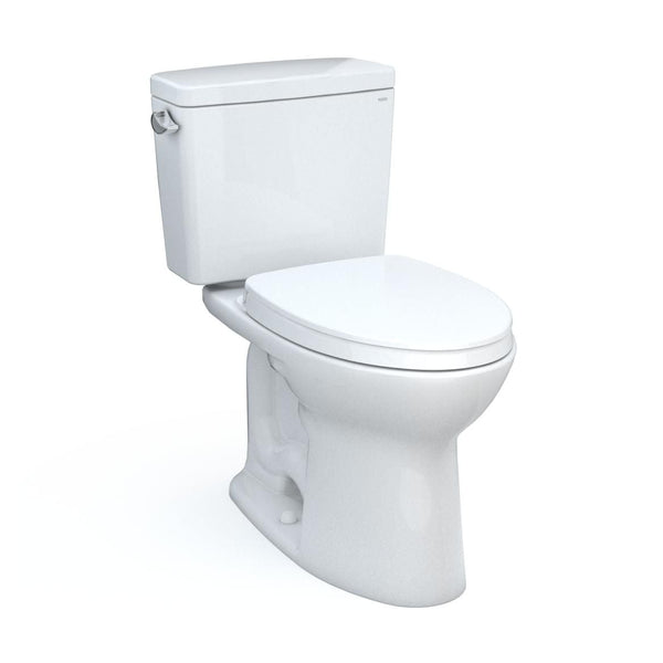 TOTO Drake Two-Piece Elongated 1.6 GPF Tornado Flush Toilet with CEFIONTECT & SoftClose Seat Z3