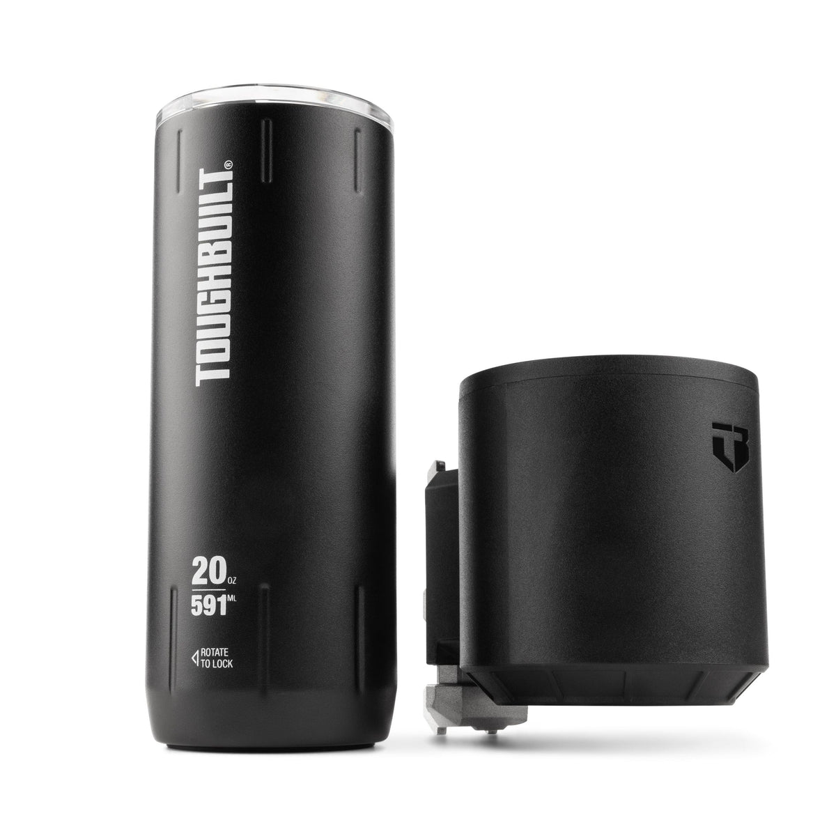 ToughBuilt StackTech Stainless Steel Tumbler & Holder, 20-oz