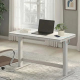 Tresanti Tessa 119.4 cm (47 in.) Adjustable Height Desk with LED Lighting, White