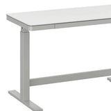 Tresanti Tessa 119.4 cm (47 in.) Adjustable Height Desk with LED Lighting, White