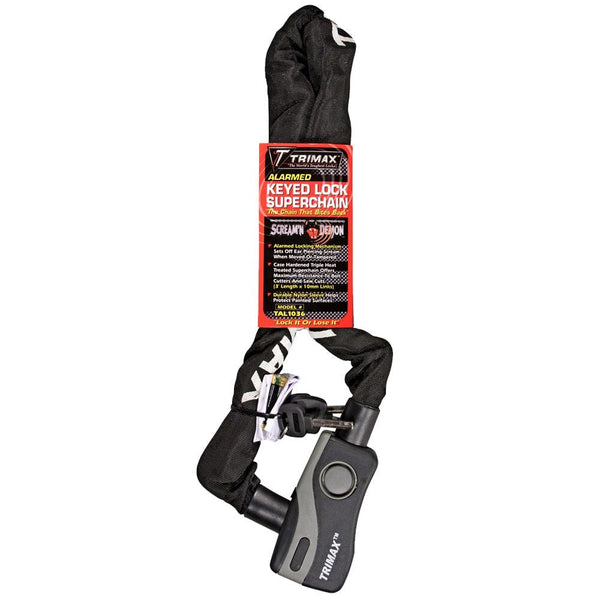 Trimax 36-in Alarmed Lock with Thex Superchain, Corrosion- resistant S9