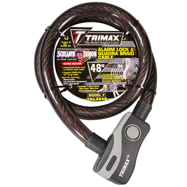 Trimax 48-in Alarmed Lock Chain with Quadra Braid Cable A6