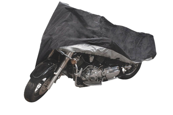 Tripel Premium Polyester Motorcycle Cover, Black, Medium S9