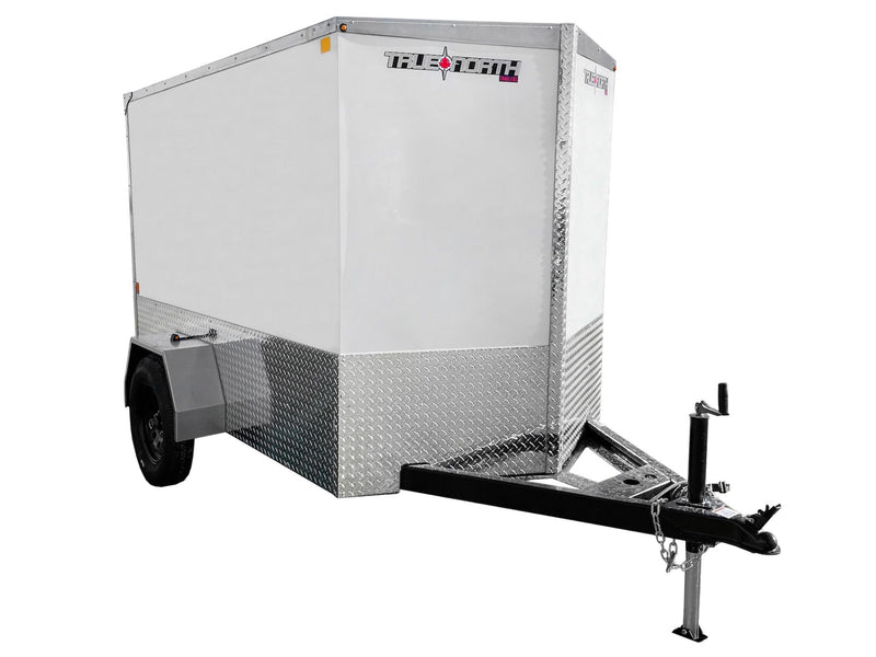 True North 5 x 8-ft Enclosed Trailer with Ramp Door, White K6