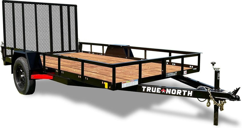True North 77-in x 12-ft Utility Trailer With Gate, Black S6