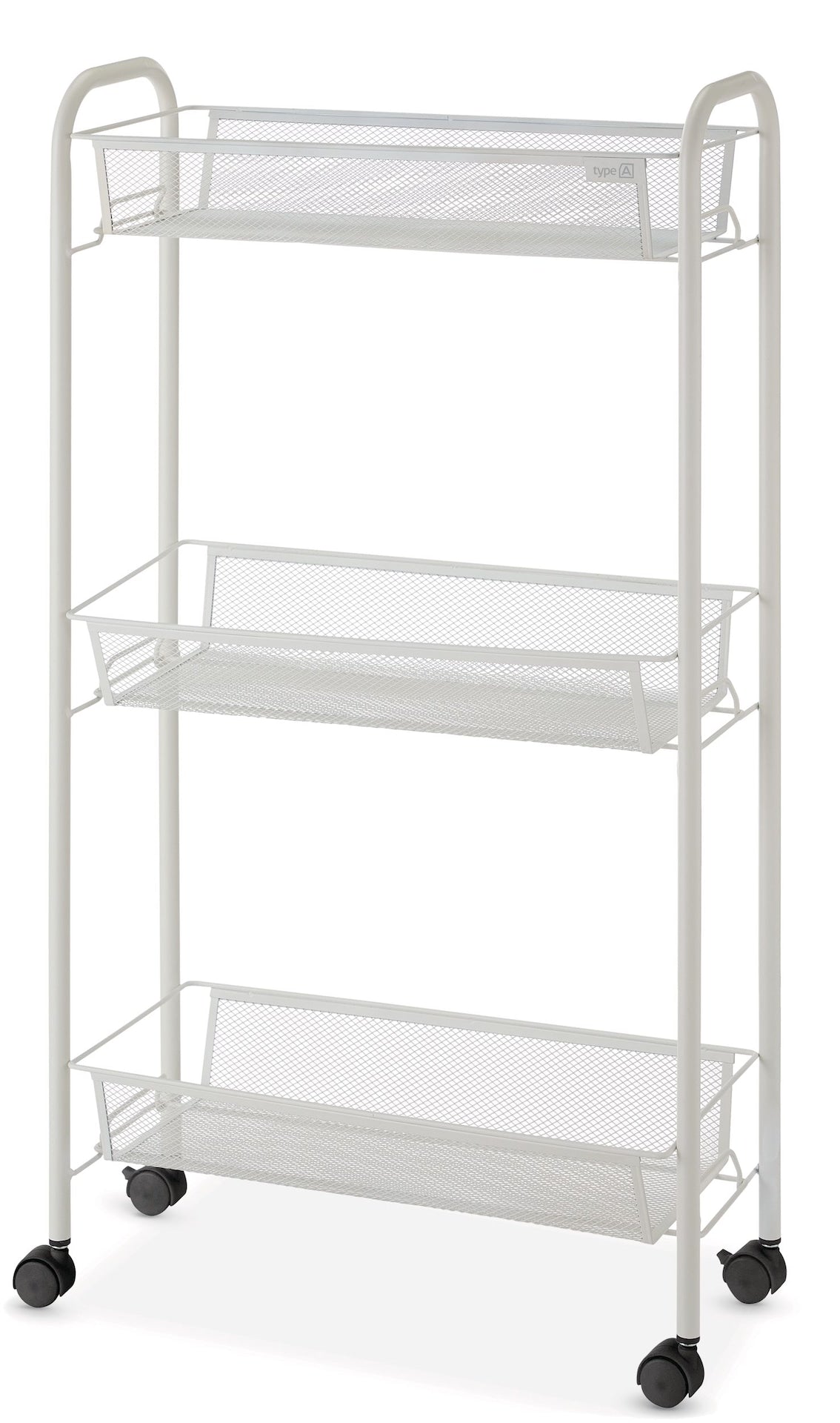 type A 3-Tier Mesh Wire Slim Storage Cart