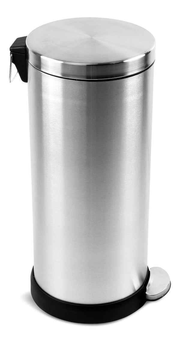 type A Stainless Steel Circular Step Garbage Can, 30-L Z1