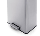 type A Stainless Steel Rectangular Dual Compartment Garbage Can, 2 x 20-L
