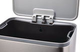 type A Wide Stainless Steel Rectangular Step Garbage Can with Slow Close Lid, 30-L
