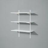 type A Wooden Floating Wall Shelf Board, White, 16 x 35-in
