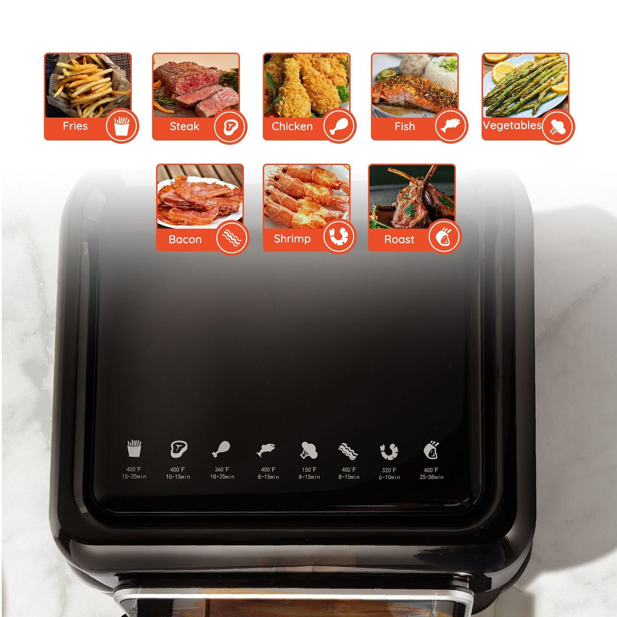 Ultima Cosa Digital Air Fryer with 8 Cook Modes, 12.46-qt