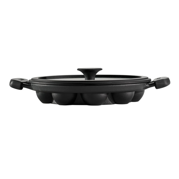 Utsava Pre-Seasoned Cast Iron Paniyarrakal with Lid X0
