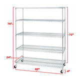 Vancouver Classics 5-Tier Steel Shelving Rack, 60-in x 24-in x 72-in