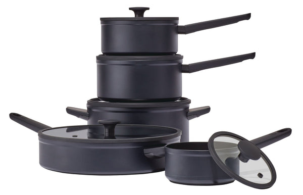 Vida by PADERNO 10-Piece Non-Stick Cookware Set, Black, Vida by PADERNO Non-Stick Cookset, Blue, 8-pc, Vida by PADERNO Aluminum Non-Stick Frypan,... A3