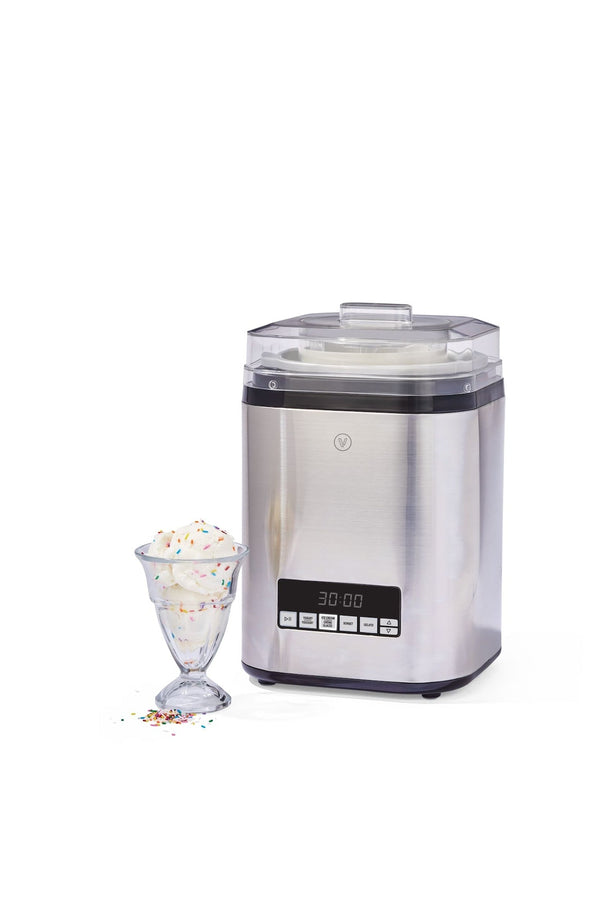 Vida by PADERNO Digital Ice Cream Maker, 4-in-1 Ice Cream & Frozen Treat Maker, Stainless Steel, 1.9-L Y3