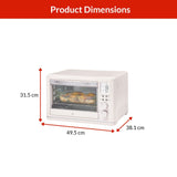 Vida by PADERNO Digital Multi-Functional Air Fryer Toaster Oven with 11 Pre-Set Functions, Shortbread, 6-Slices