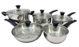 Vida by PADERNO Everyday Series Premium Stainless Steel Cookware Set, Dishwasher & Oven-Safe, 10-pc
