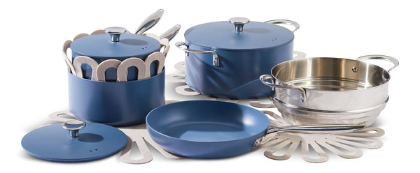 Vida by PADERNO Non-Stick Cookset, Blue, 8-pc O3