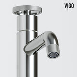 VIGO Coca Gothic ConcretoStone Grey Bathroom Sink/Basin Set with Cass Faucet and Rectangular Vessel