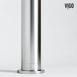 VIGO Coca Gothic ConcretoStone Grey Bathroom Sink/Basin Set with Cass Faucet and Rectangular Vessel