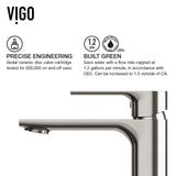 VIGO Davidson Single Handle Single Hole Bathroom Sink Faucet, WaterSense Certified, Brushed Nickel