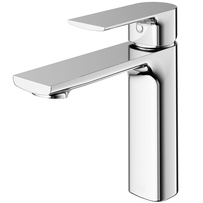 VIGO Davidson Single Handle Single Hole Bathroom Sink Faucet, WaterSense Certified, Chrome N0