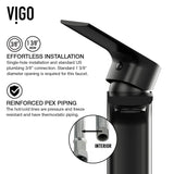 VIGO Davidson Single Handle Single Hole Bathroom Sink Faucet, WaterSense Certified, Matte Black