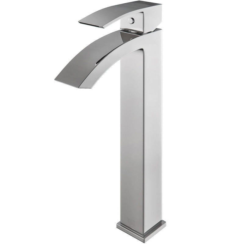 VIGO Duris Single Handle Single Hole Bathroom Sink Faucet, WaterSense Certified, Chrome G5