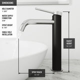 VIGO Giralda Gothic ConcretoStone Grey Bathroom Sink/Basin Set with Lexington Faucet and Oval Composite Vessel
