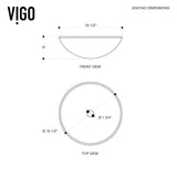 VIGO Glass Round Vessel Bathroom Sink/Basin with Rounded Edges & Deep Bowl, White