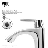 VIGO Glass Russet Brown Bathroom Sink/Basin Set with Linus Faucet and Round Vessel