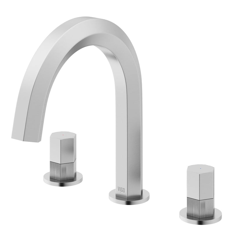 VIGO Hart 9-in 2-Handle Arched Bathroom Faucet, Various Finishes X1