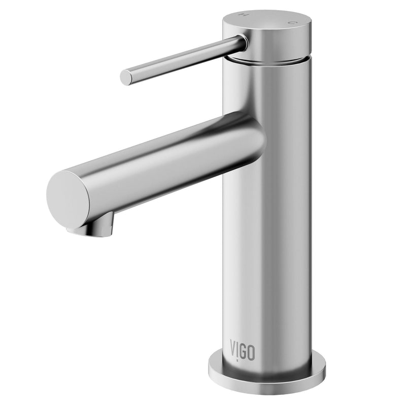 VIGO Jewel 6-in Single-Hole Bathroom Faucet, Various Finishes R5