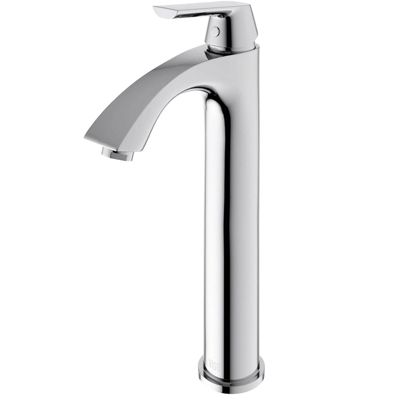 VIGO Linus Single Handle Vessel Sink Bathroom Faucet, Chrome T8