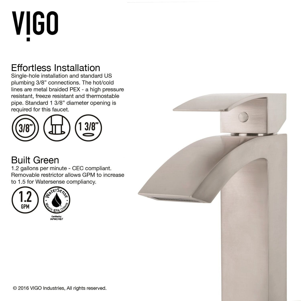 VIGO Magnolia MatteStone White Bathroom Sink/Basin Set with Duris Faucet and Rectangular Composite Vessel