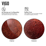 VIGO Mahogany Moon Glass Vessel Bathroom Sink