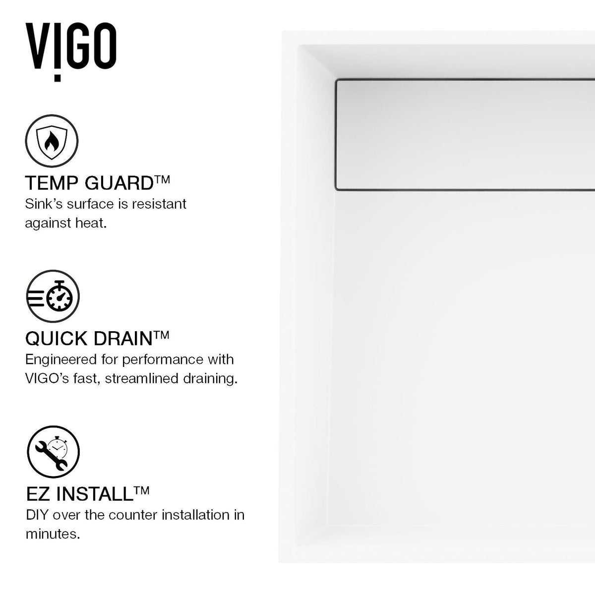 VIGO Montauk MatteStone 18x13-in Deep White Bathroom Sink/Basin with Rectangular Vessel