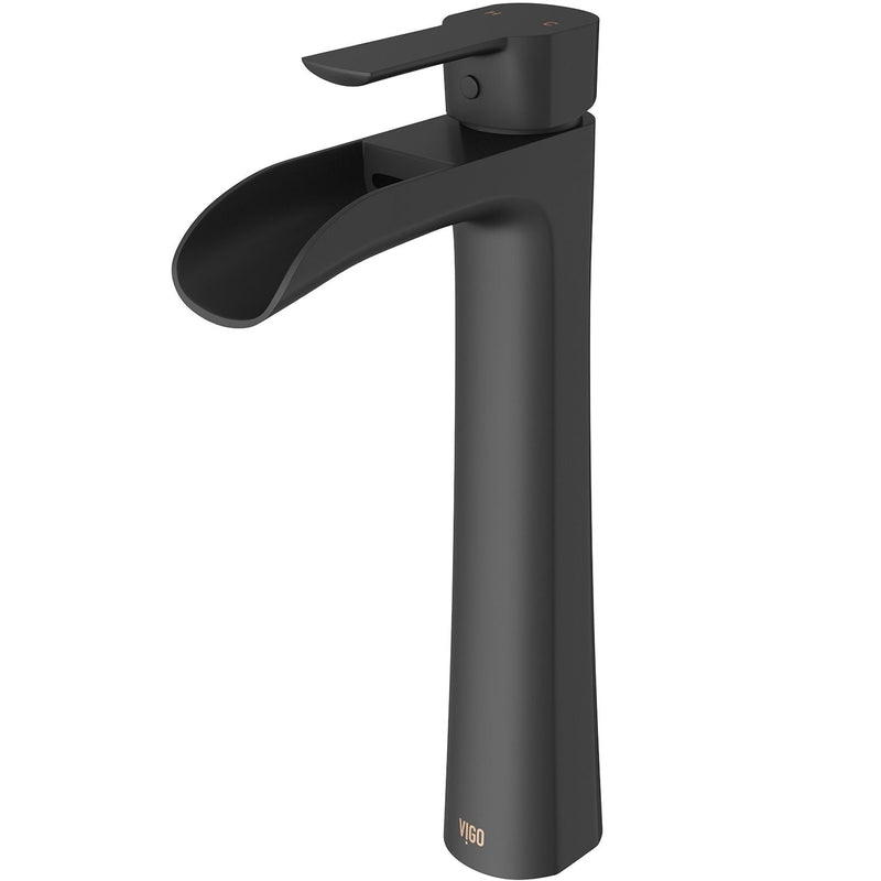 VIGO Niko Single Handle Single Hole Bathroom Sink Faucet, Matte Black X3
