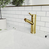VIGO Noma Single Handle Single Hole Bathroom Sink Faucet, WaterSense Certified, Matte Gold
