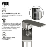 VIGO Norfolk Single Handle Vessel Bathroom Sink Faucet, WaterSense Certified, Brushed Nickel