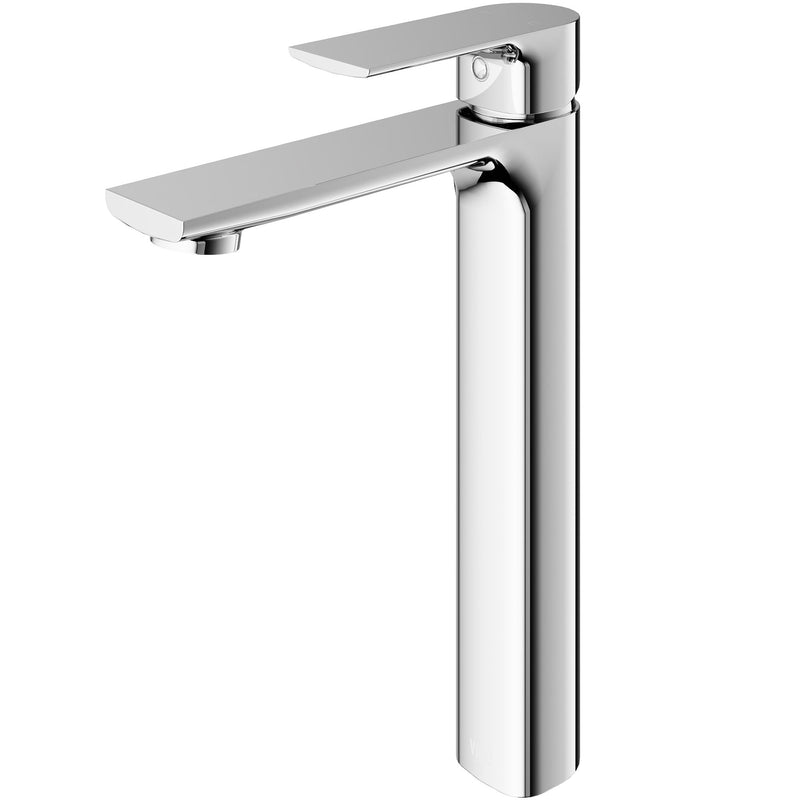 VIGO Norfolk Single Handle Vessel Single Hole Bathroom Sink Faucet, WaterSense Certified, Chrome, U5