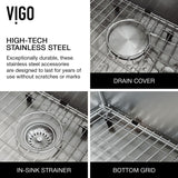 VIGO Oxford 1-Bowl Stainless Steel Apron Front Farmhouse Kitchen Sink with Accessories, 30-in