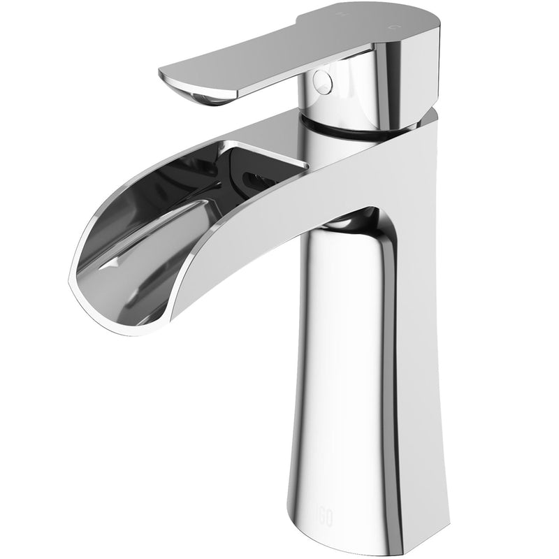 VIGO Paloma Single Handle Single Hole Bathroom Sink Faucet, WaterSense Certified, Chrome N1