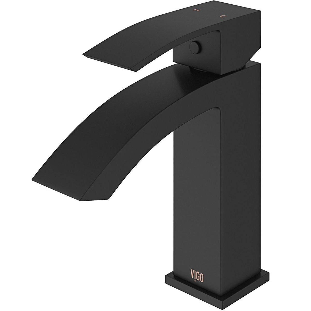 VIGO Satro Single Handle Single Hole Bathroom Sink Faucet, WaterSense Certified, Matte Black