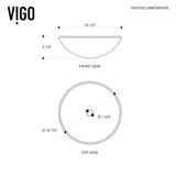 VIGO Simply Glass Round Vessel Bathroom Sink/Basin with Deep Bowl, Gray
