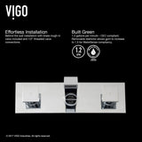 VIGO Titus Wall Mount Dual Handle Bathroom Sink Faucet, Eco-Friendly 1.2 GPM Flow Rate, Chrome