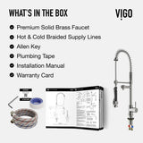 VIGO Zurich Single Handle Pull Down Spray Kitchen Faucet, Stainless Steel